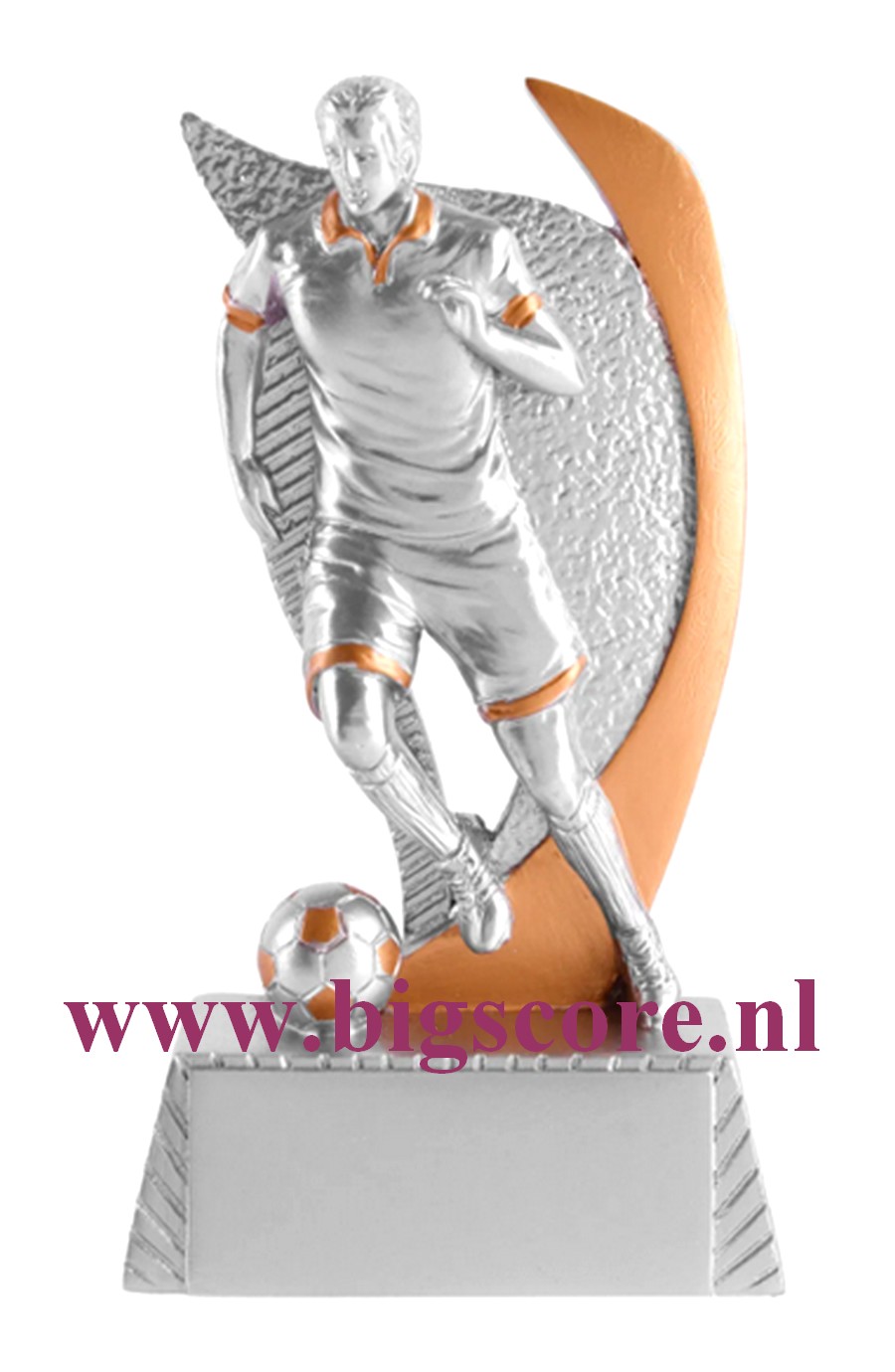 R26001 Voetbalspeler Resin Zilver-Goud